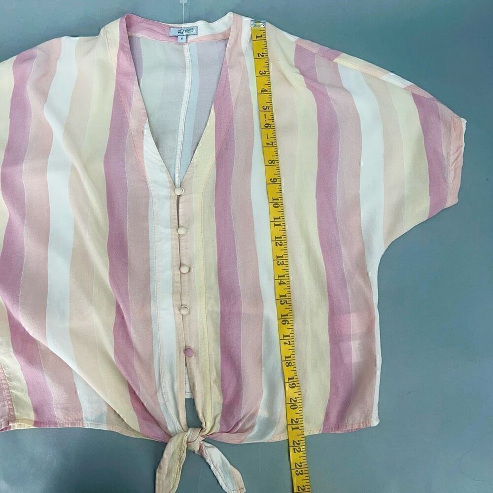 $168 Rails Striped Blouse Womens Small Coastal Chic Beachy Soft Girl Old Money - Picture 6 of 11